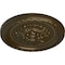 Ekena Millwork Palmetto Ceiling Medallion, Hand-Painted Brass, 11 1/2"OD x 1"P CM11PABRS - alternate 3
